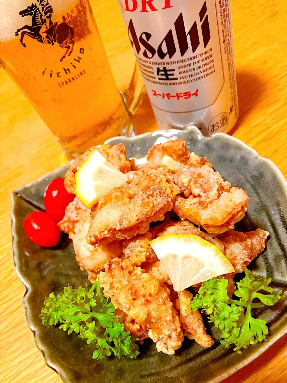 ビールには、自家製唐揚げ🤤|💄あい💄さん