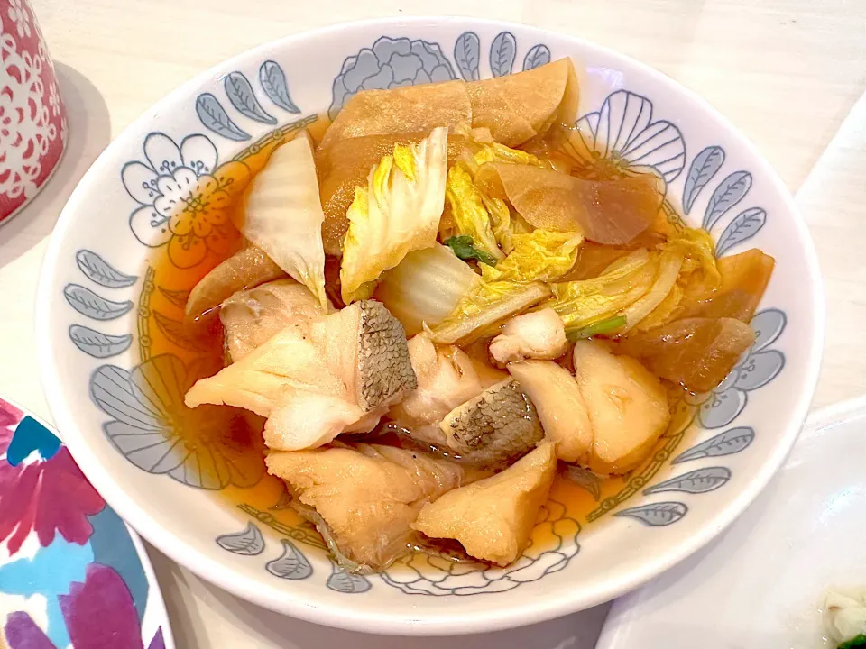 白菜と大根、鱈の醤油煮|ゆみさん