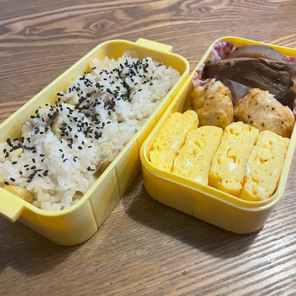 栗ご飯弁当|いがをさん