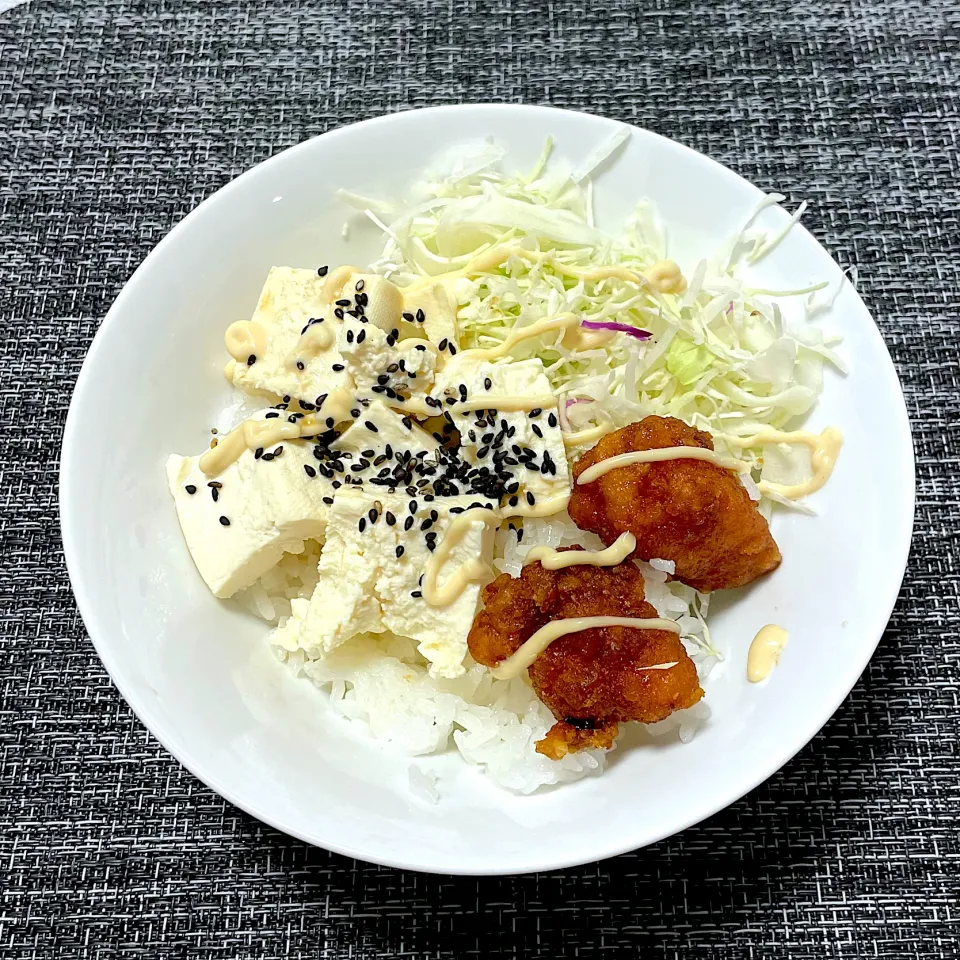 ズボラ夕飯　冷奴チキン南蛮丼|☺︎Forestさん