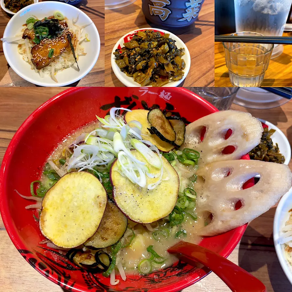 秋野菜らーめん🍜　ずん丼　高菜|るみおんさん