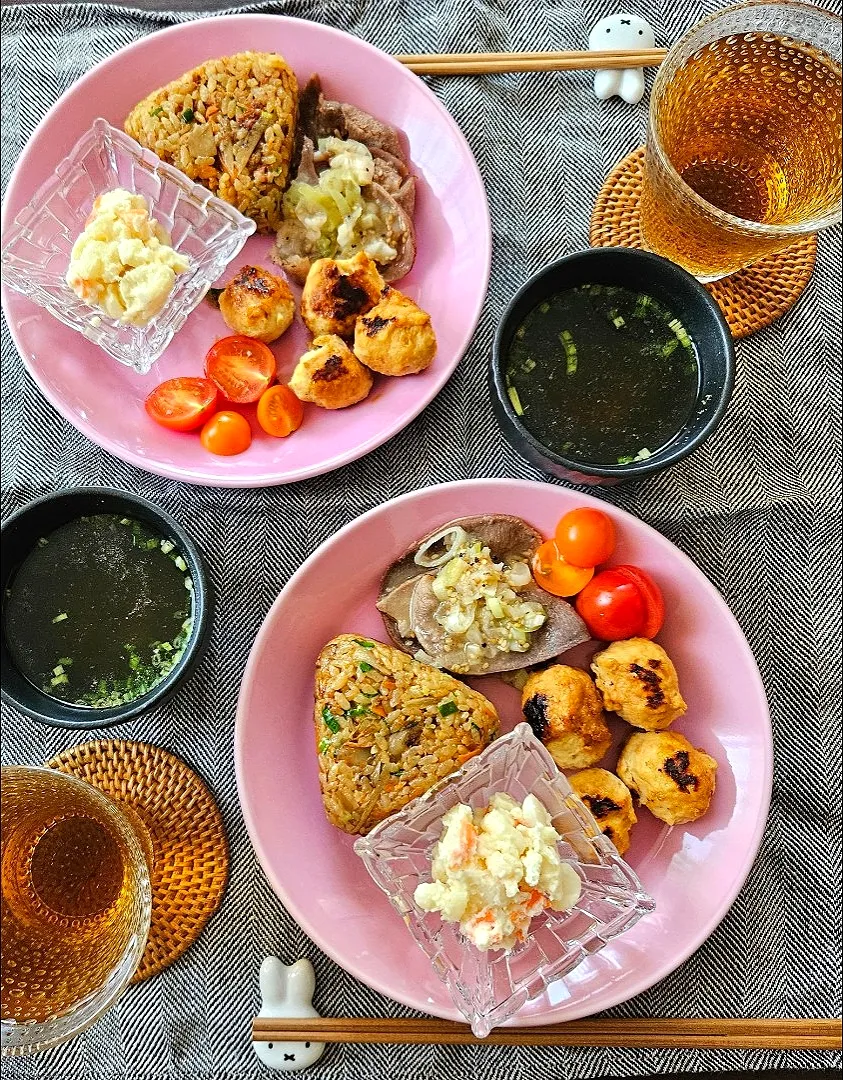 和ンプレート
炊き込みご飯&つくね&ネギ塩牛タン&ポテサラ&鶏だしスープ|emiさん