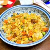 青天の霹靂でつくるガーリックチャーハン🧄|ちはねさん