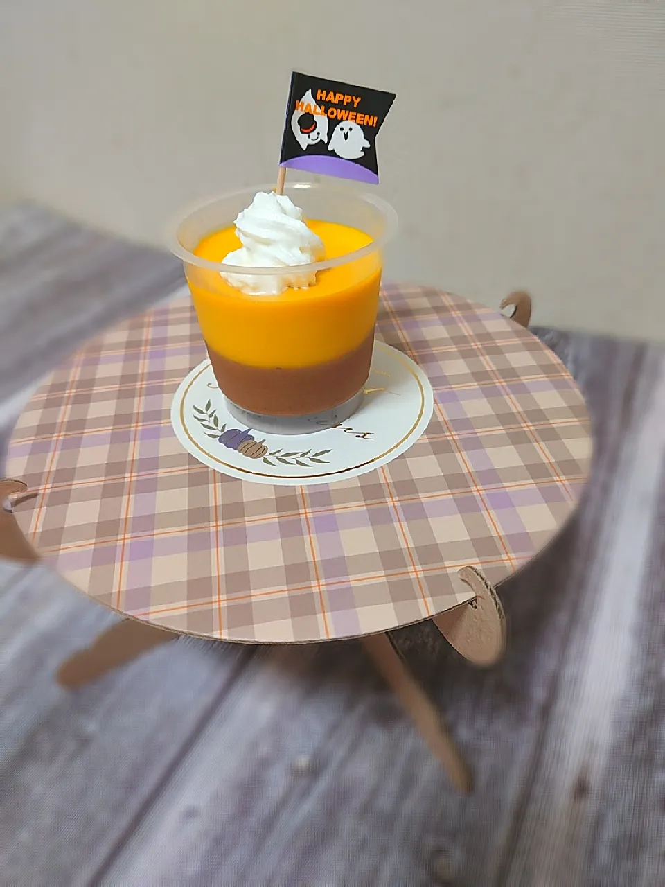 かぼちゃぷりんとカフェモカムースのハロウィンスイーツ|Mikiさん