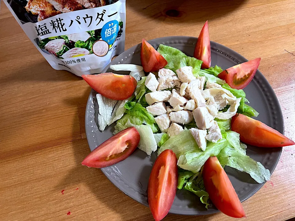 Snapdishの料理写真:⭐︎塩糀パウダーで胸肉ハムのサラダ⭐︎|Mさん