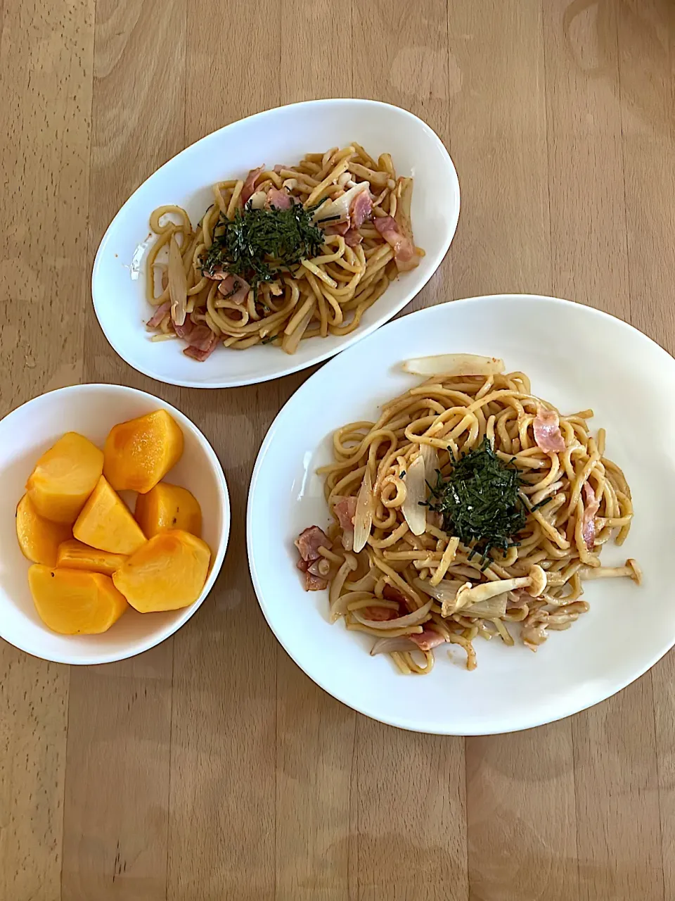 たらこバター醤油パスタ　柿|そのみさん