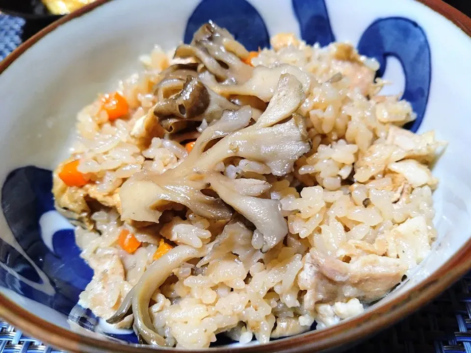 青天の霹靂で舞茸ご飯|梟姉さんさん