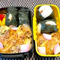 Snapdishの料理写真:天むす焼きうどん弁当|いくさん