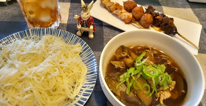 '23．10/25
🐽さんと茄子の素麺😋|たえさん