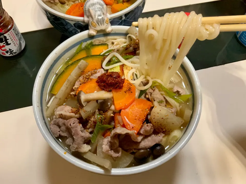 Snapdishの料理写真:具沢山豚汁うどん
#汗だく
#具沢山
#かぼちゃ入り|Takeshi  Nagakiさん