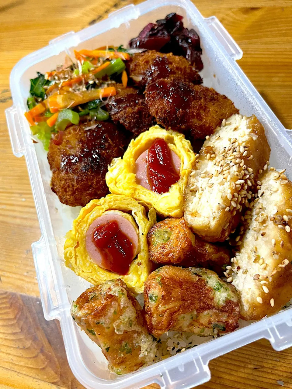 Snapdishの料理写真:ギョニソで卵焼き弁当|ぽててとさん