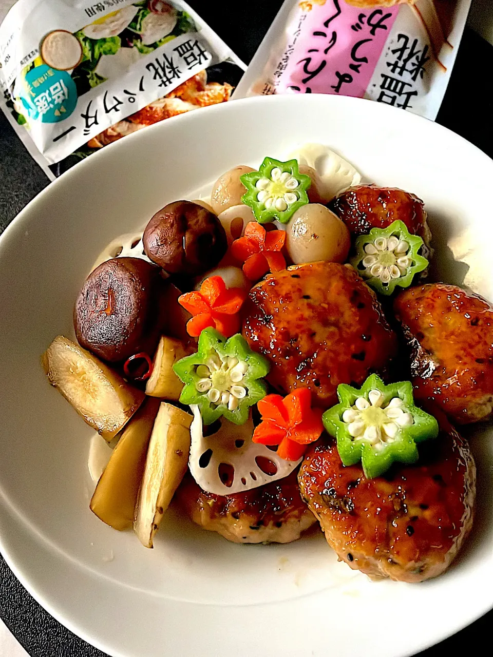 根菜と豚つくねの炒り煮|とんちんさん