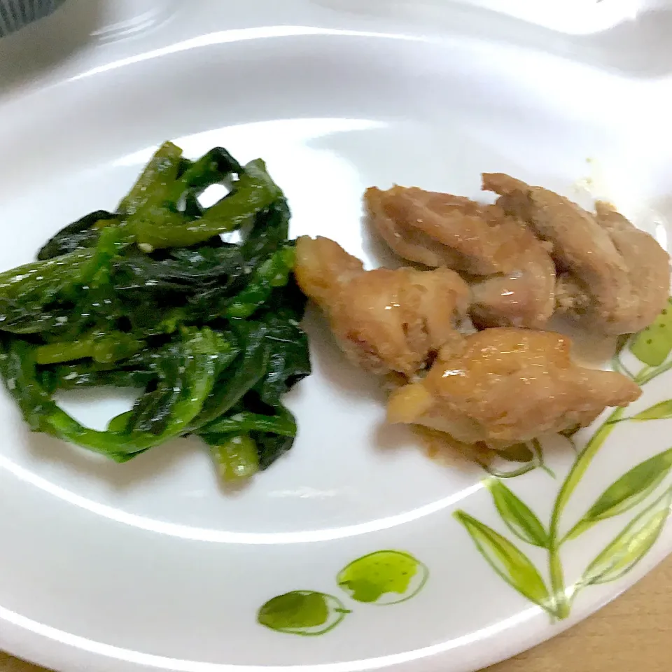鶏肉の塩こうじ焼き　菜の花ソテー|春の日さん