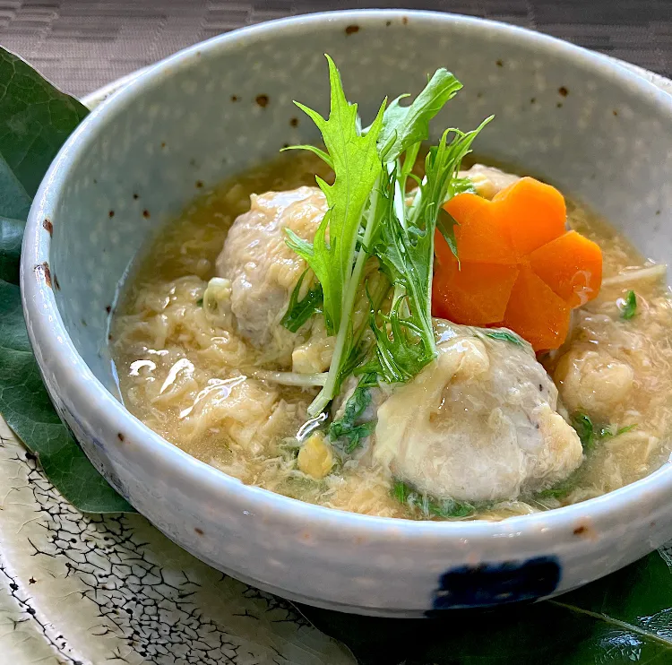 ふわふわ鶏団子のとろとろたまご餡かけ|KAORIさん