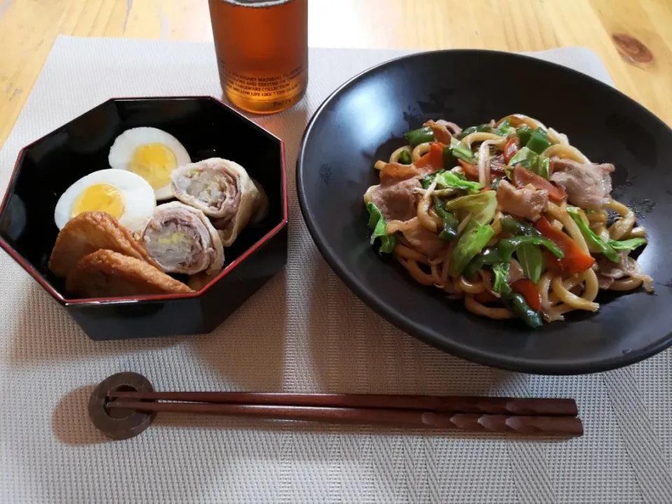 焼きうどんと
おでん風|みきやんさん