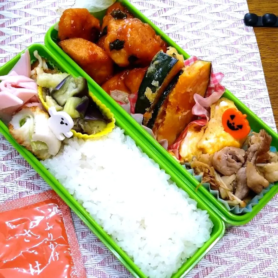 Snapdishの料理写真:10/27 鶏胸肉のトマト甘酢がけのお弁当〜|Reikoさん