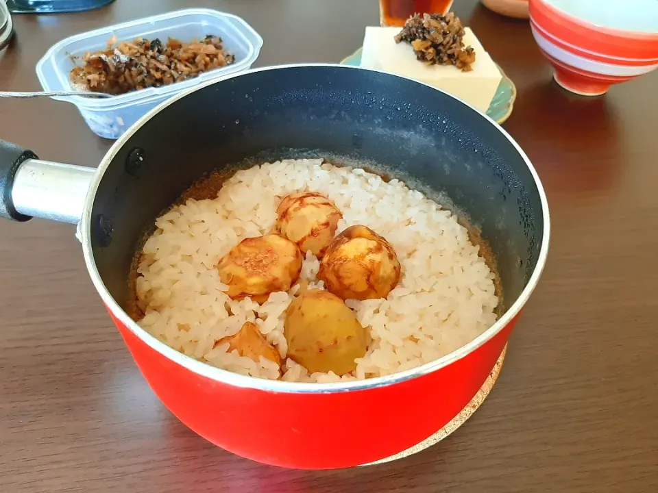 ミニお鍋で栗ご飯|さえさん