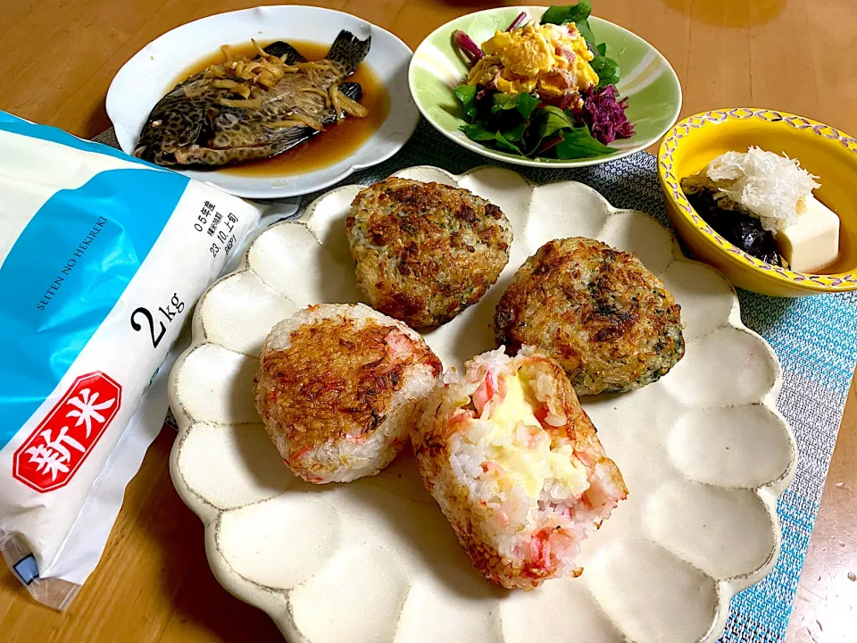 Snapdishの料理写真:『晴天の霹靂』de 焼きおにぎり🍙🍘|ぽっちさん