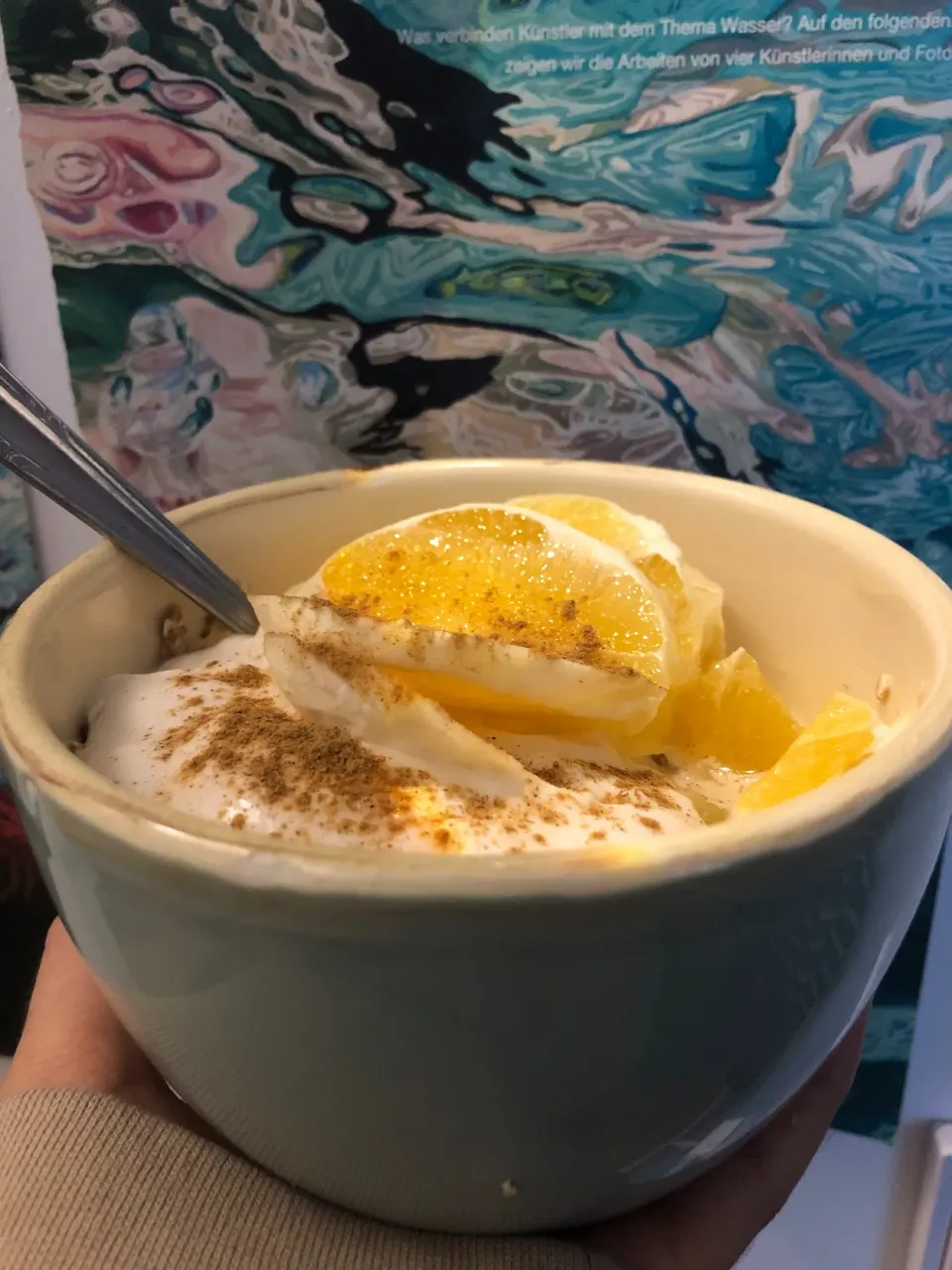 Porridge mit orange und Chiasamen|Maluさん