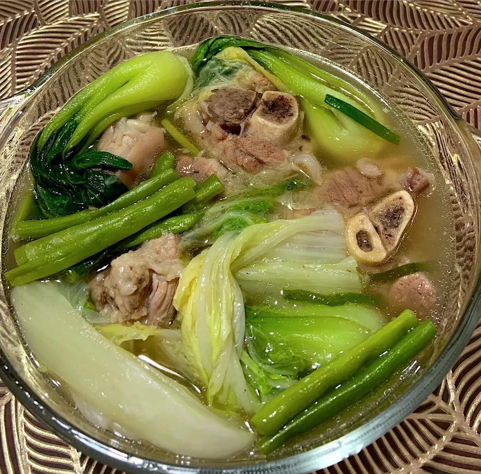 Pork nilaga with beans, pechay and napa cabbage|Ahnneさん