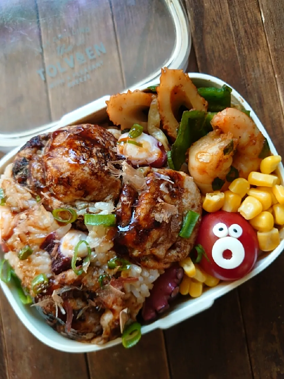 漢の…次女用🍱たこ焼きおにぎり弁当|ᵏᵒᵘさん