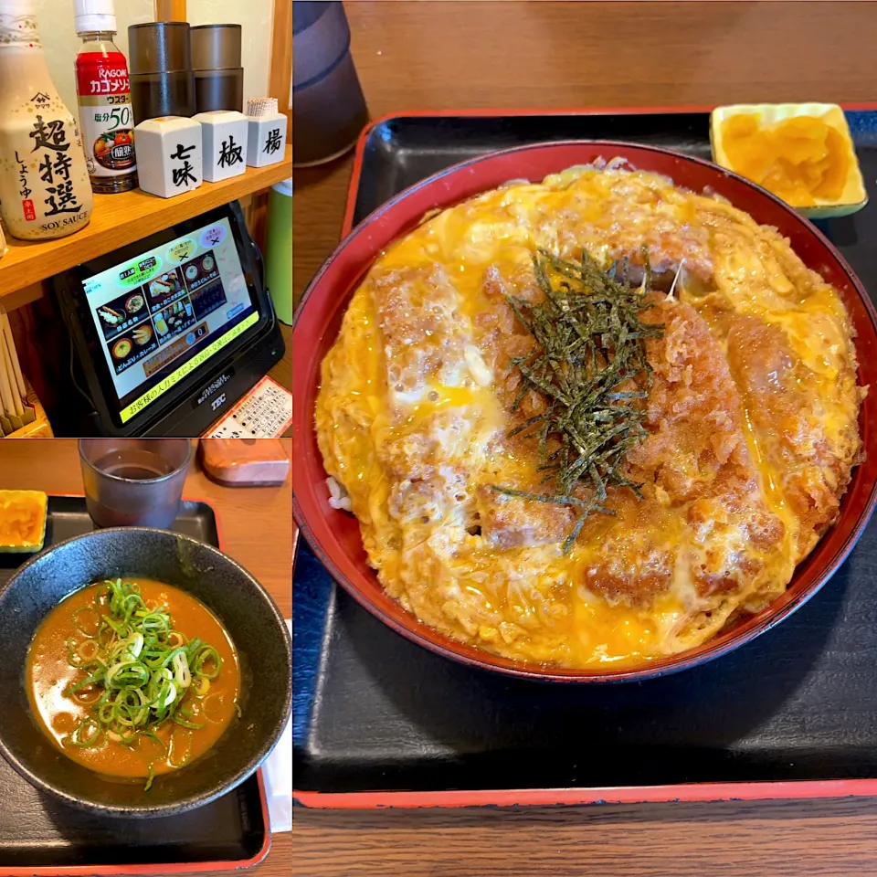 三元豚のカツ丼　カレーそば|るみおんさん