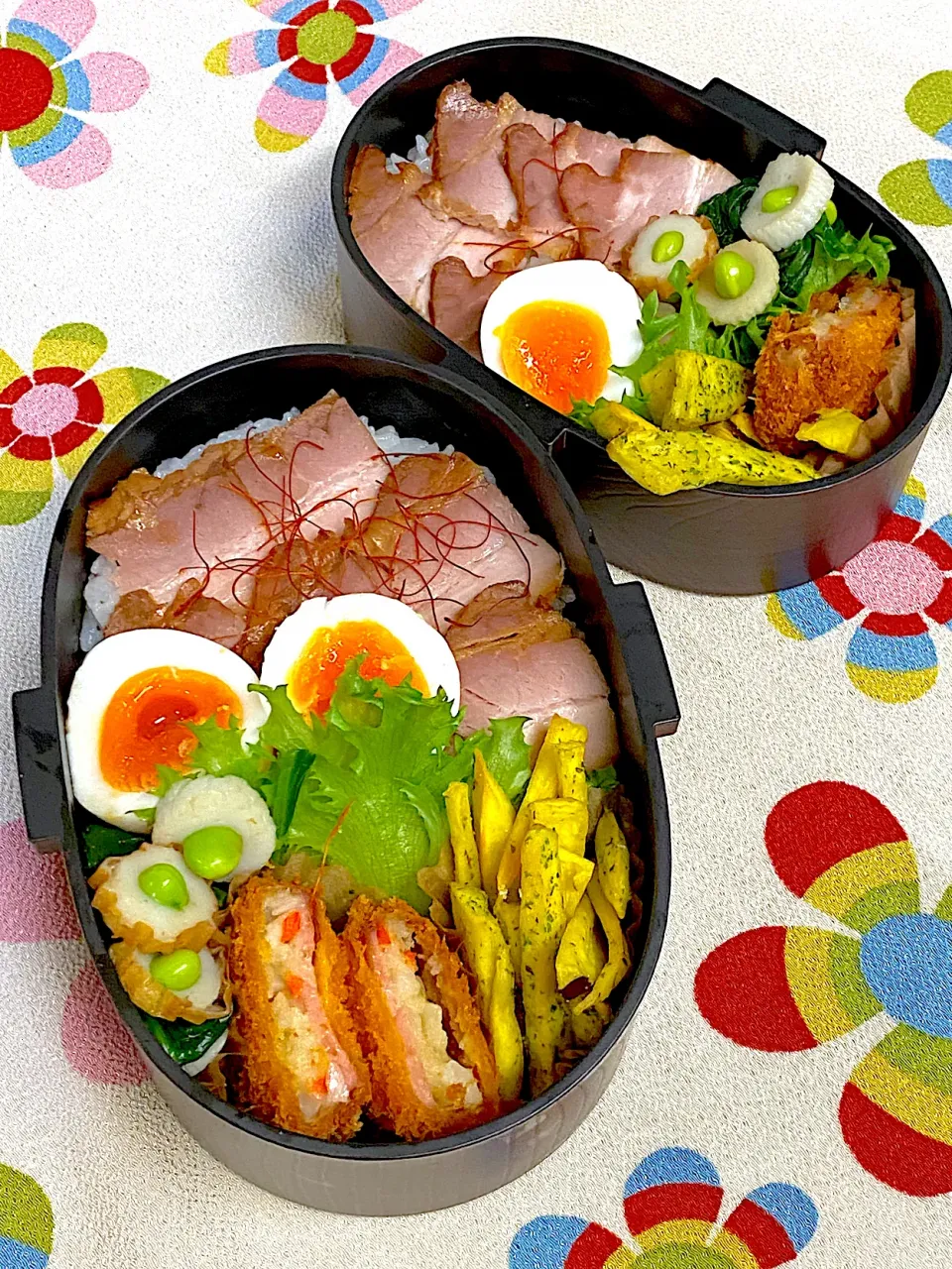 Snapdishの料理写真:豚バラチャーシュー弁当|Chiharϋnさん