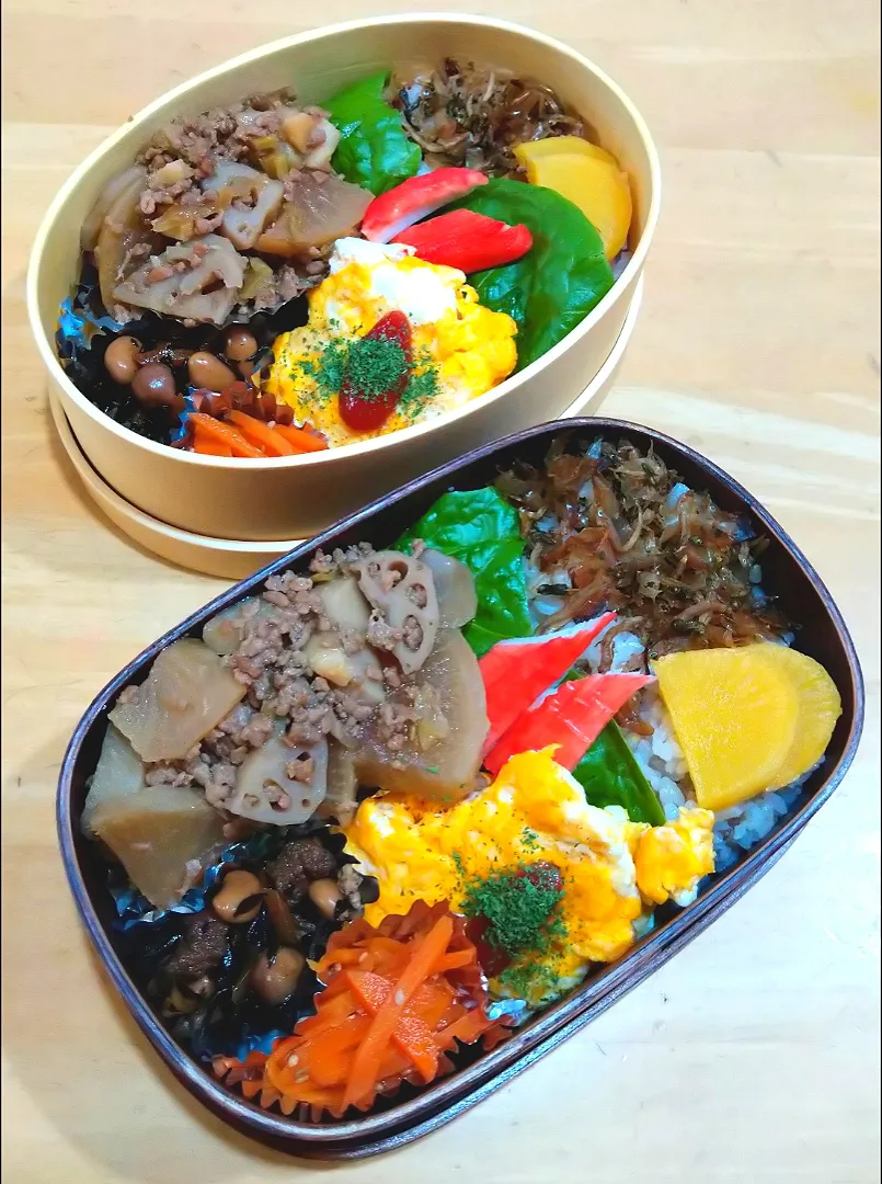 根菜とひき肉の煮物弁当|NOZUさん