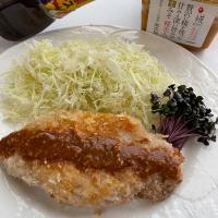万能味ソースでトンカツ