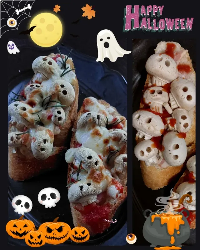 Snapdishの料理・レシピ写真:スケルトンボート💀｜ハロウィンパーティーメニューを楽しもう♪