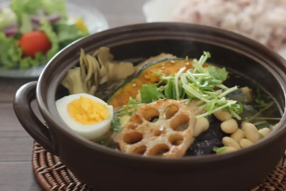 まごわやさしいサバ缶スープカレー|ちいさなしあわせキッチンさん