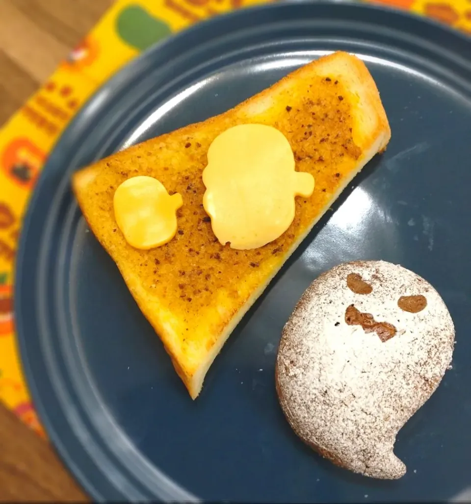 Snapdishの料理写真:ハロウィン☆朝ごはん|ゆりちさん