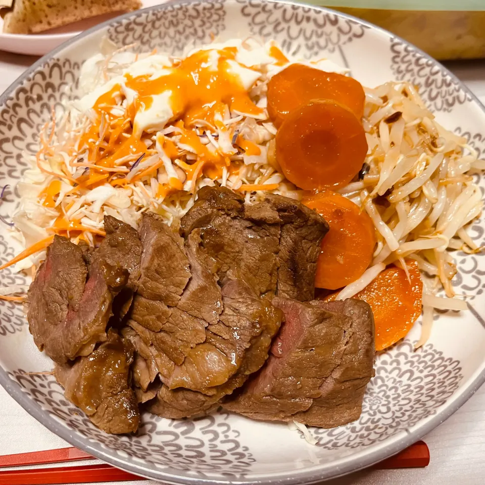 ちょっといいお肉の塩麹ステーキ|あいあいさん