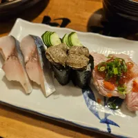 〆鯖、カニ味噌、鮪脳天|まごいちさん