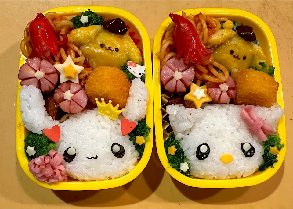 Snapdishの料理写真:#キャラ弁　#.キティちゃん　#シナモンロール|なさん