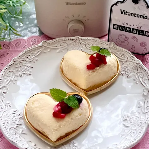 「フードスチーマープラス（VFS-20）」を使ってみたSnapdishの料理・レシピ写真:ビタントニオで蒸しチーズケーキ🧀