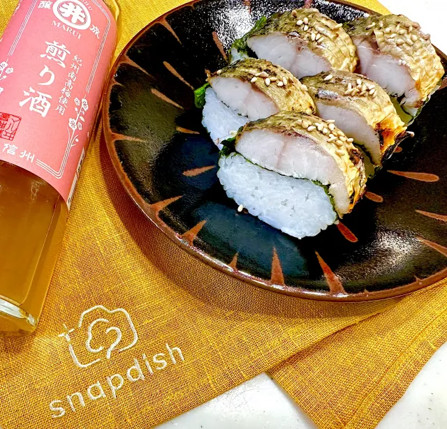 Snapdishの料理・レシピ写真:煎り酒で焼き鯖寿司🐟｜日本に生まれて♡幸せ感じる煎り酒料理【ご飯編】