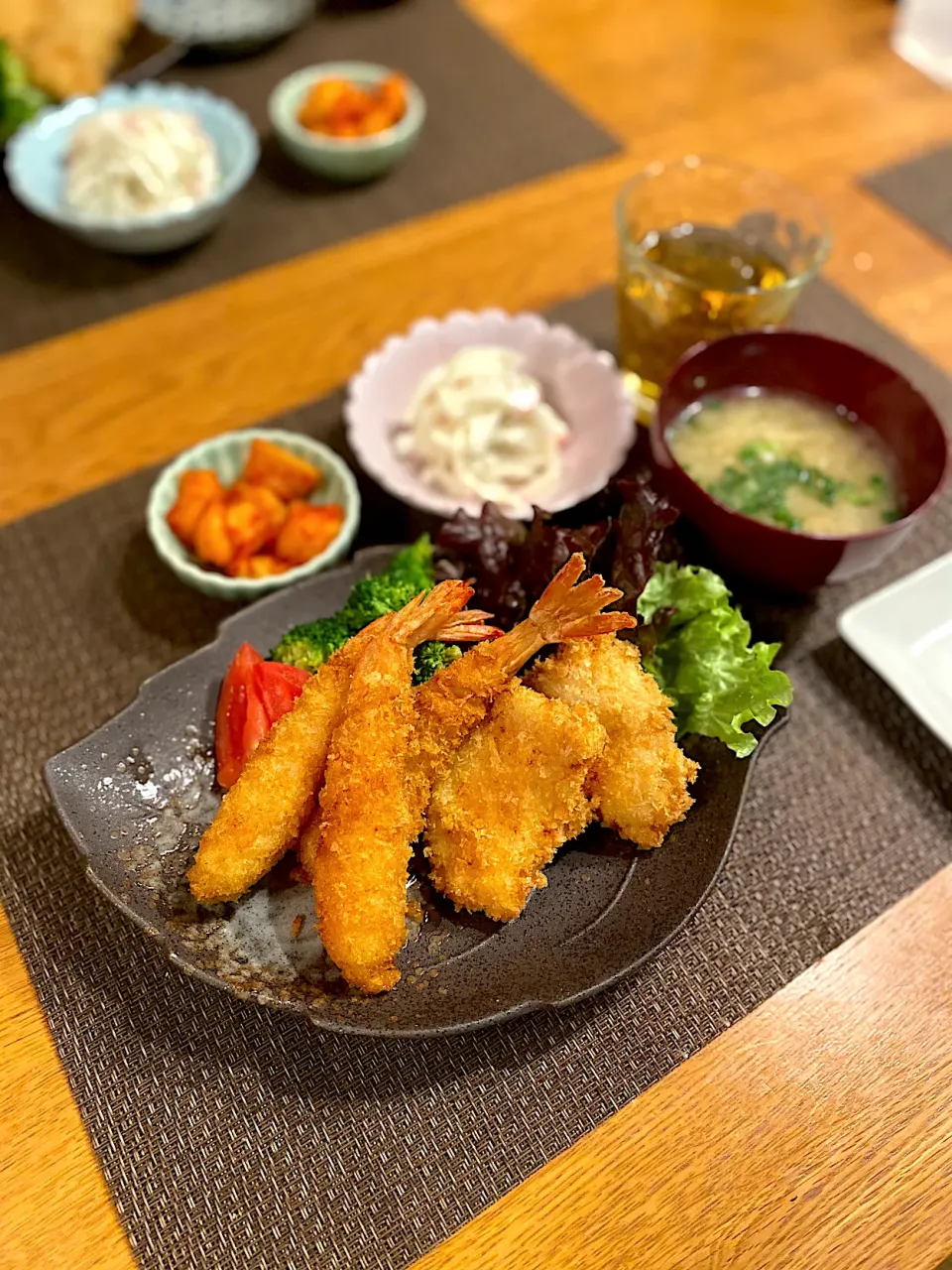 海老フライとチキンカツ|いちごさん