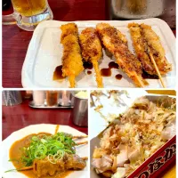 Snapdishの料理写真:初！串カツ　【お土産はたこ焼き】|しょーさん