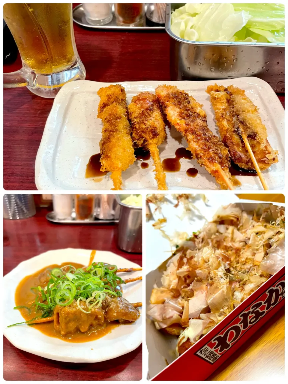 Snapdishの料理写真:初！串カツ　【お土産はたこ焼き】|しょーさん