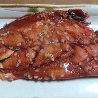 Snapdishの料理写真:鯵の塩糀みりん焼き|さとちさん