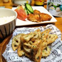 ポトスさんの料理 塩麹パウダーで
のり塩れんこん