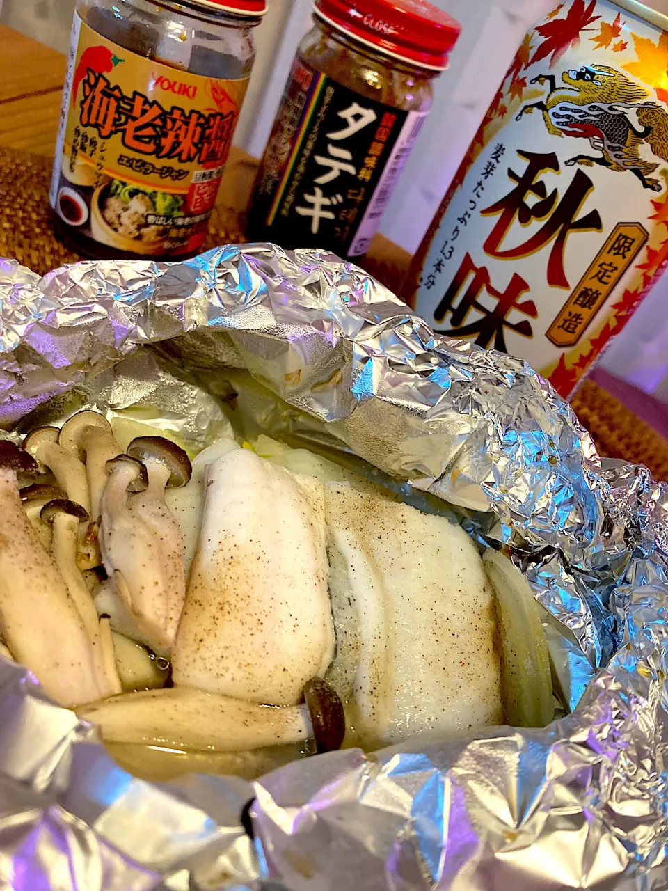 ヒラメのホイル焼き😋🐟🍻💕✨|アイさん