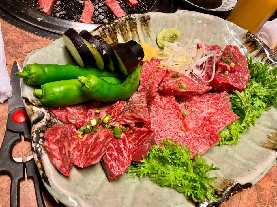 ハラミなどワサビ醤油でいただくお肉|Takeshi  Nagakiさん