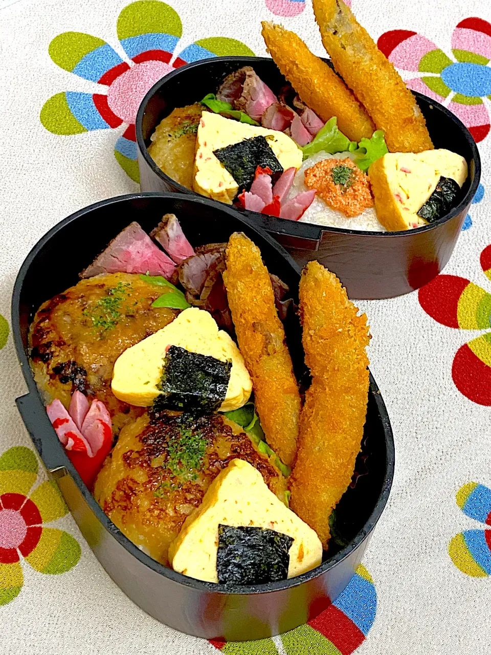 ししゃもフライと味噌おにぎり弁当|Chiharϋnさん