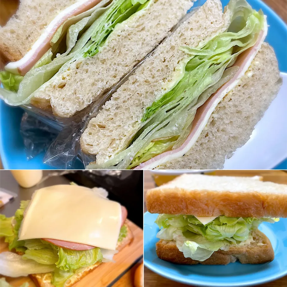 自家製パンでレタスサンド🥬🥪|morimi32さん