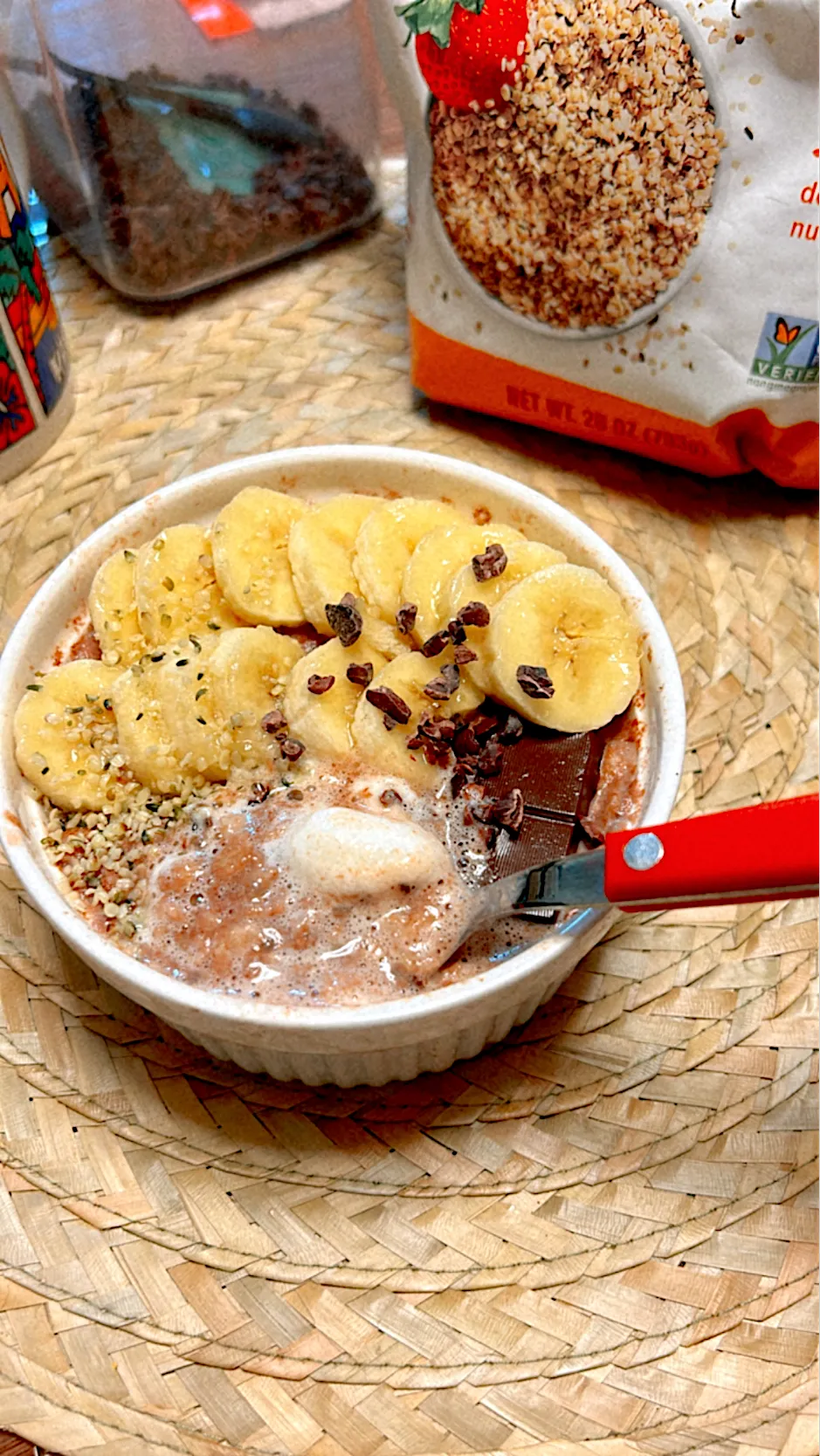 chocolate banana marshmallow oats|futuregirlさん