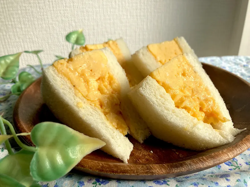 Snapdishの料理写真:＊喫茶店風☕️ふわとろたまごサンド🥪＊|＊抹茶＊さん