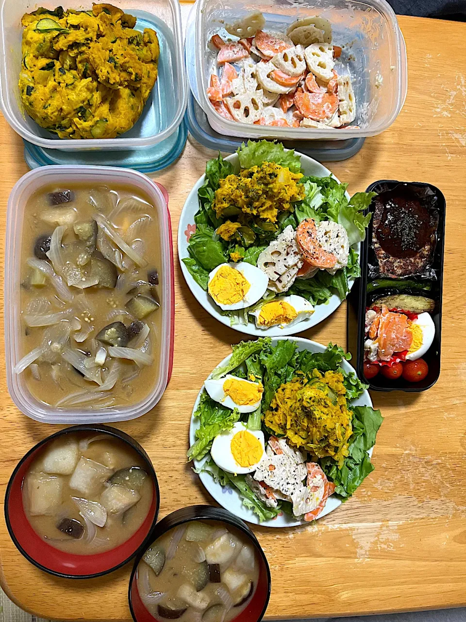 今日の晩御飯と作り置きおかずと作り置き味噌汁✨|モモ&ハーブmama🐰🐹🐢🐠❤️さん