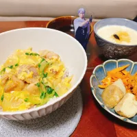 親子丼と豆乳スープとか色々|とめさん